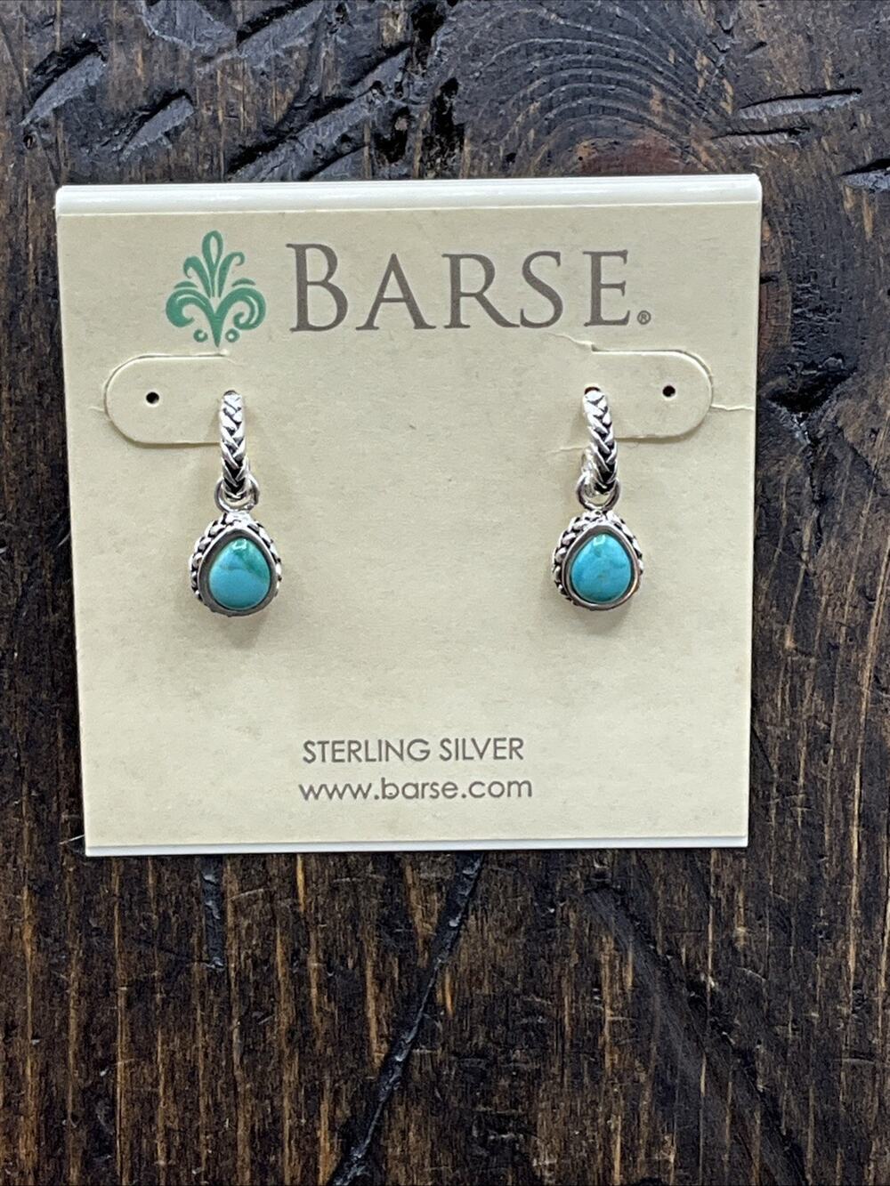 Barse Basics Earrings- Turquoise- Sterling Silver- NWT